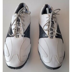 Footjoy Men's White and Black Leather Golf shoes Size‎ 9.5 M